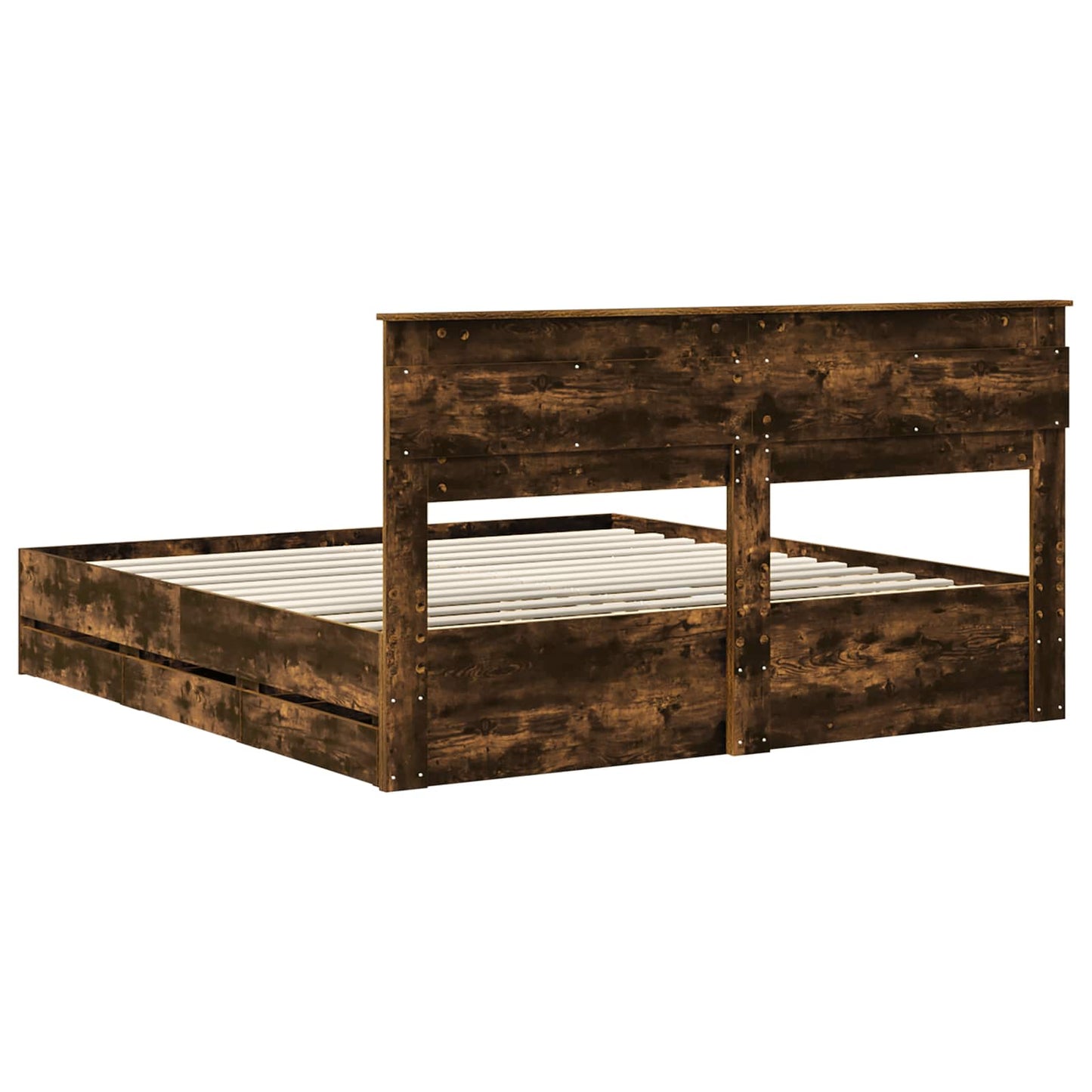 Bedframe met lade Gerookt eiken 180 x 200 cm Ingenieurshout