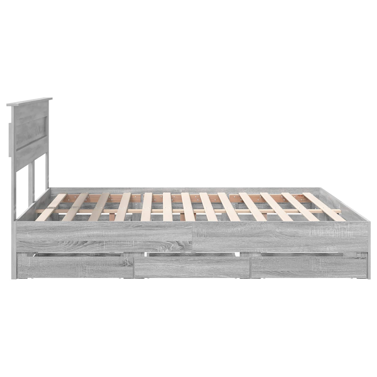 Bedframe met lade Grijs Sonoma 180 x 200 cm Ingenieurshout