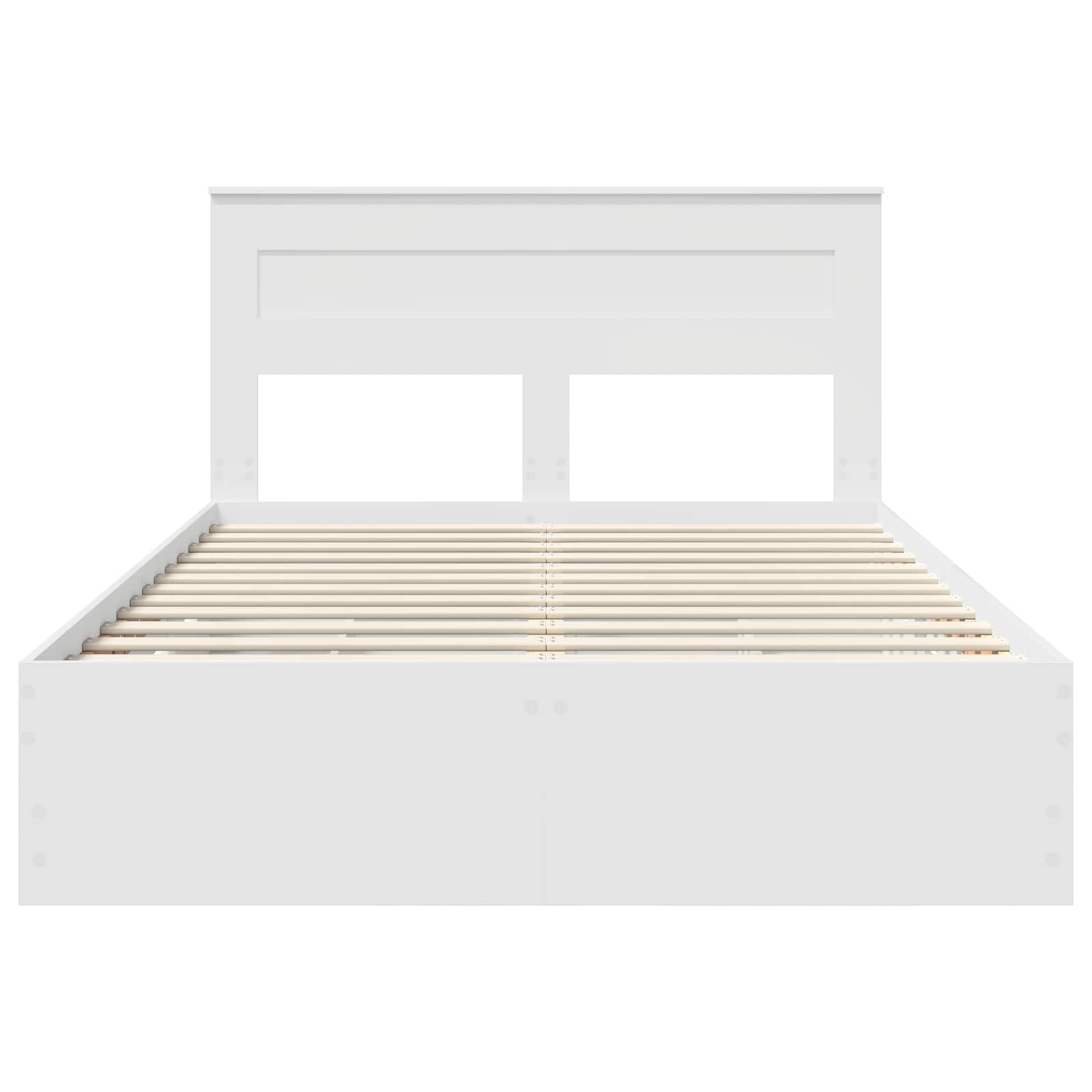 Bedframe met lade met opslag Wit 160 x 200 cm Ingenieurshout