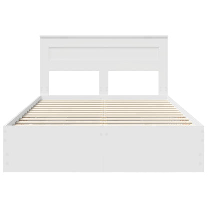 Bedframe met lade met opslag Wit 160 x 200 cm Ingenieurshout