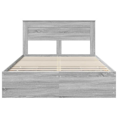Bedframe met lade Grijs Sonoma 160 x 200 cm Ingenieurshout