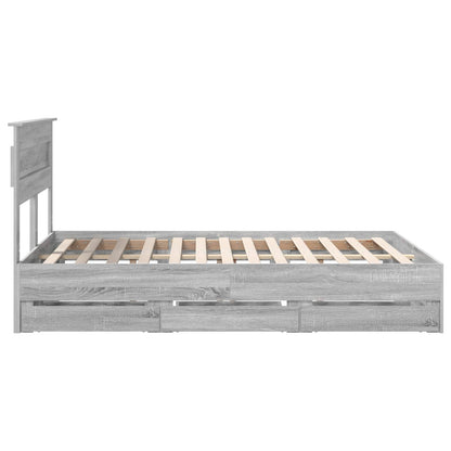 Bedframe met lade Grijs Sonoma 160 x 200 cm Ingenieurshout