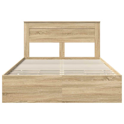 Bedframe met lade Sonoma Eiken 150 x 200 cm Ingenieurshout
