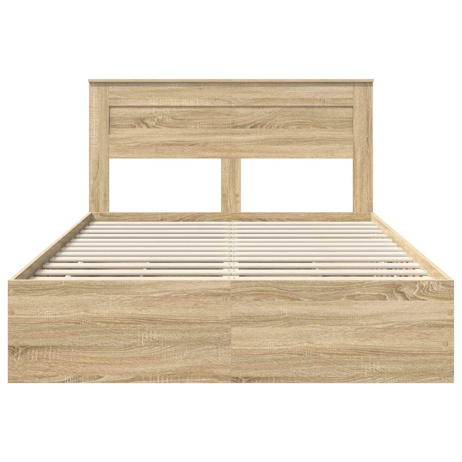 Bedframe met lade Sonoma Eiken 150 x 200 cm Ingenieurshout