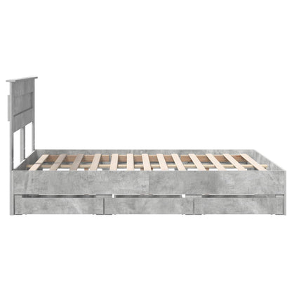 Bedframe met lade Beton Grijs 150 x 200 cm Ingenieurshout