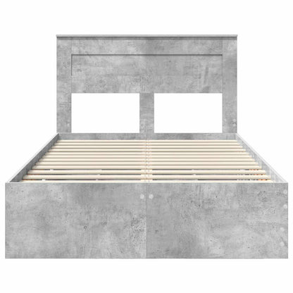 Bedframe met lade Beton Grijs 135 x 190 cm Ingenieurshout