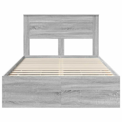 Bedframe met lade Grijs Sonoma 120 x 190 cm Ingenieurshout