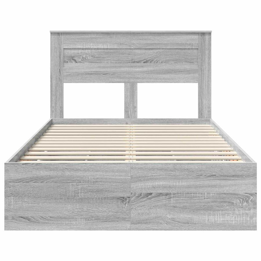 Bedframe met lade Grijs Sonoma 120 x 190 cm Ingenieurshout
