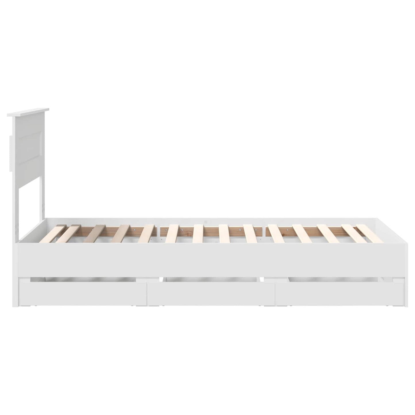 Bedframe met lade met opslag Wit 100 x 200 cm Ingenieurshout
