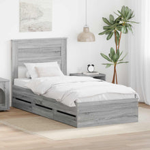 Bedframe met lade Grijs Sonoma 90 x 190 cm Ingenieurshout
