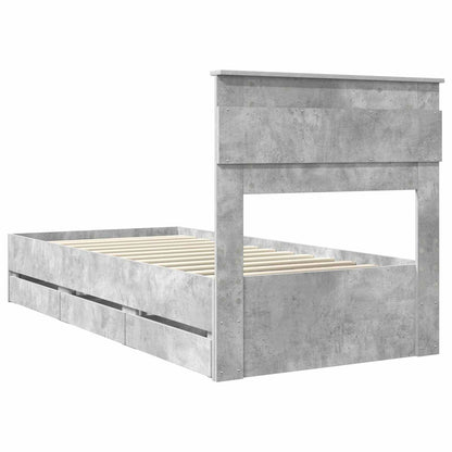 Bedframe met lade Beton Grijs 90 x 200 cm Ingenieurshout