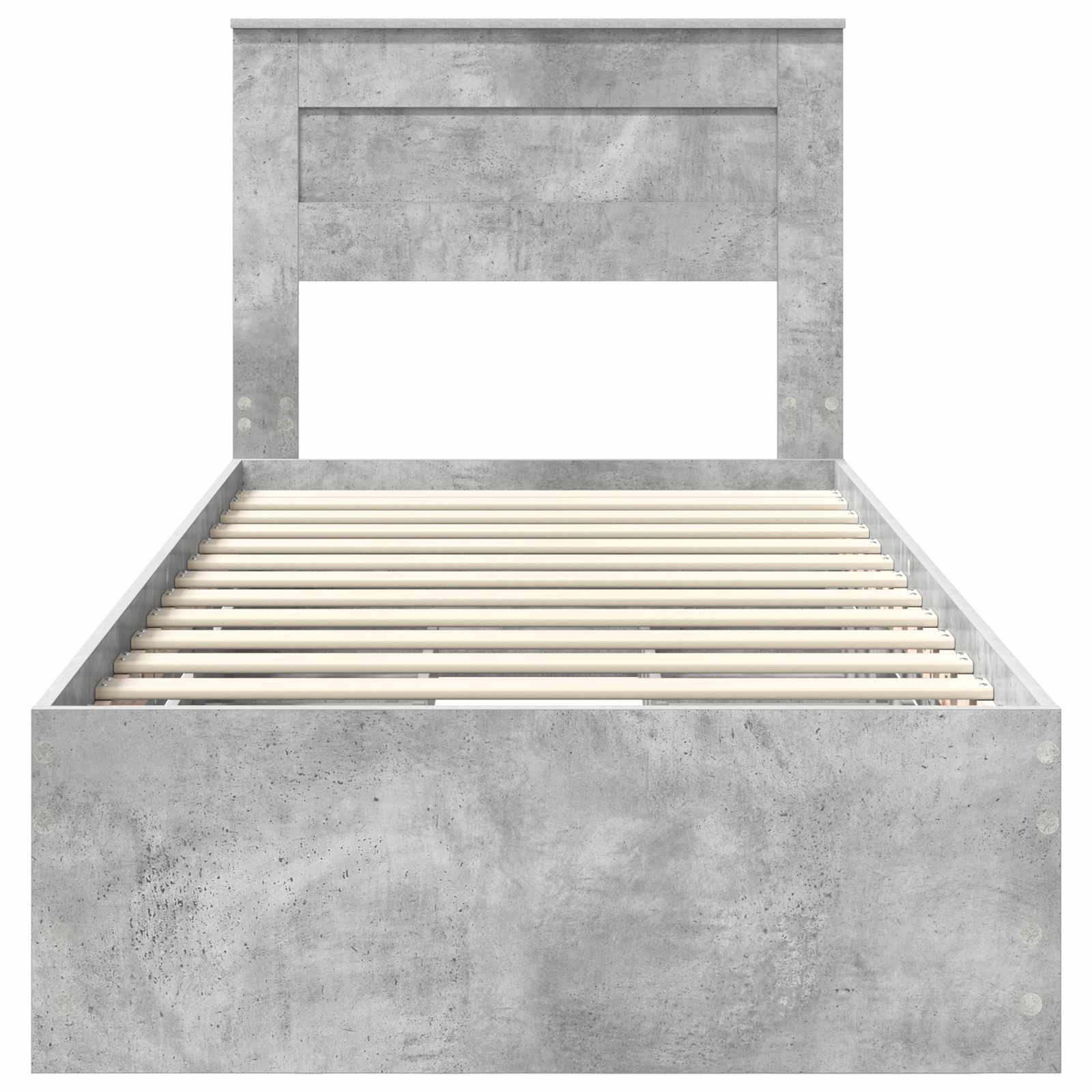 Bedframe met lade Beton Grijs 75 x 190 cm Ingenieurshout