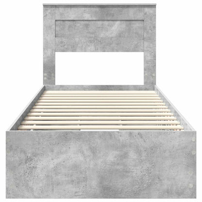 Bedframe met lade Beton Grijs 75 x 190 cm Ingenieurshout