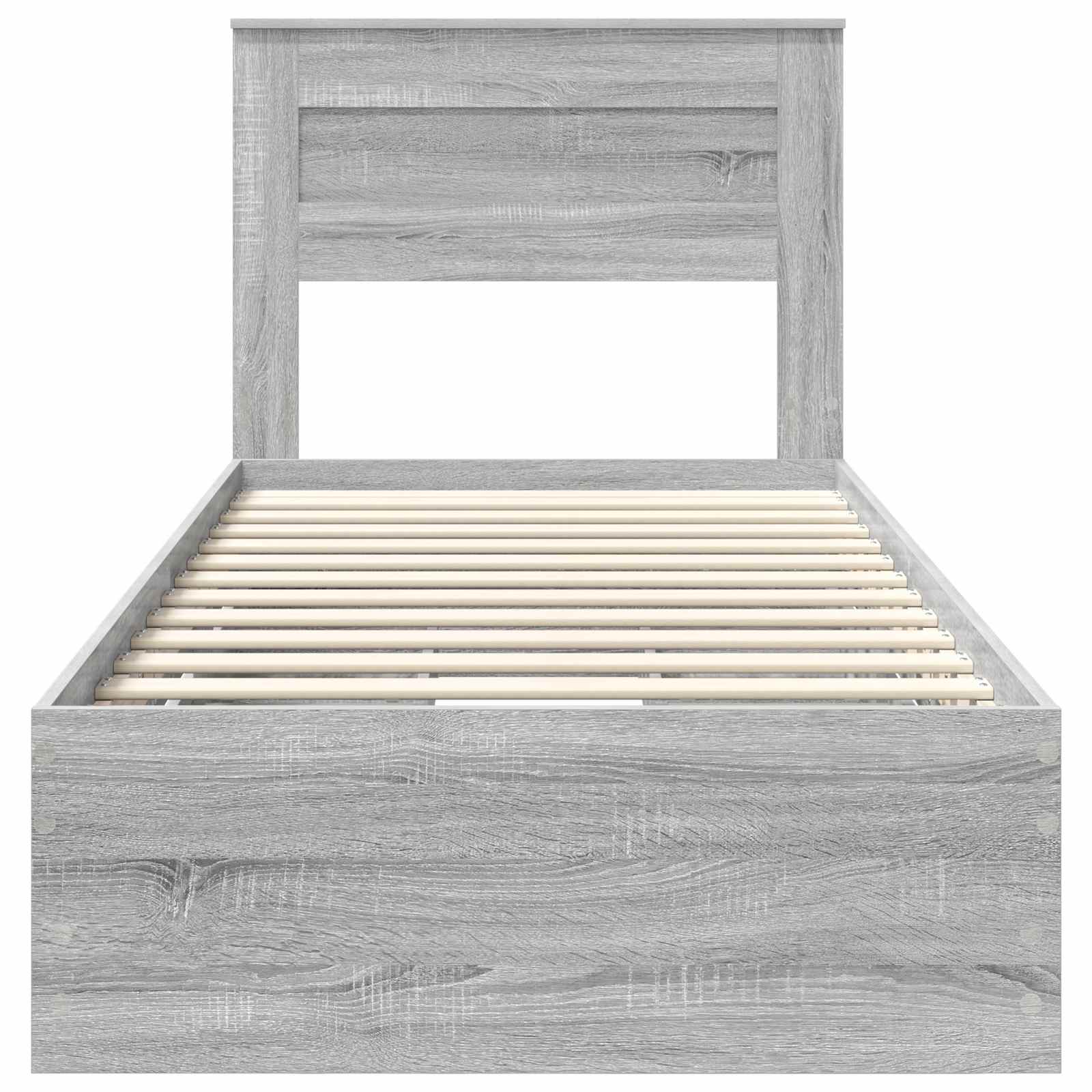Bedframe met lade Grijs Sonoma 75 x 190 cm Ingenieurshout