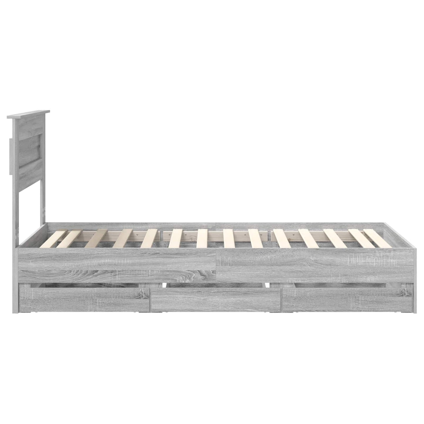 Bedframe met lade Grijs Sonoma 75 x 190 cm Ingenieurshout
