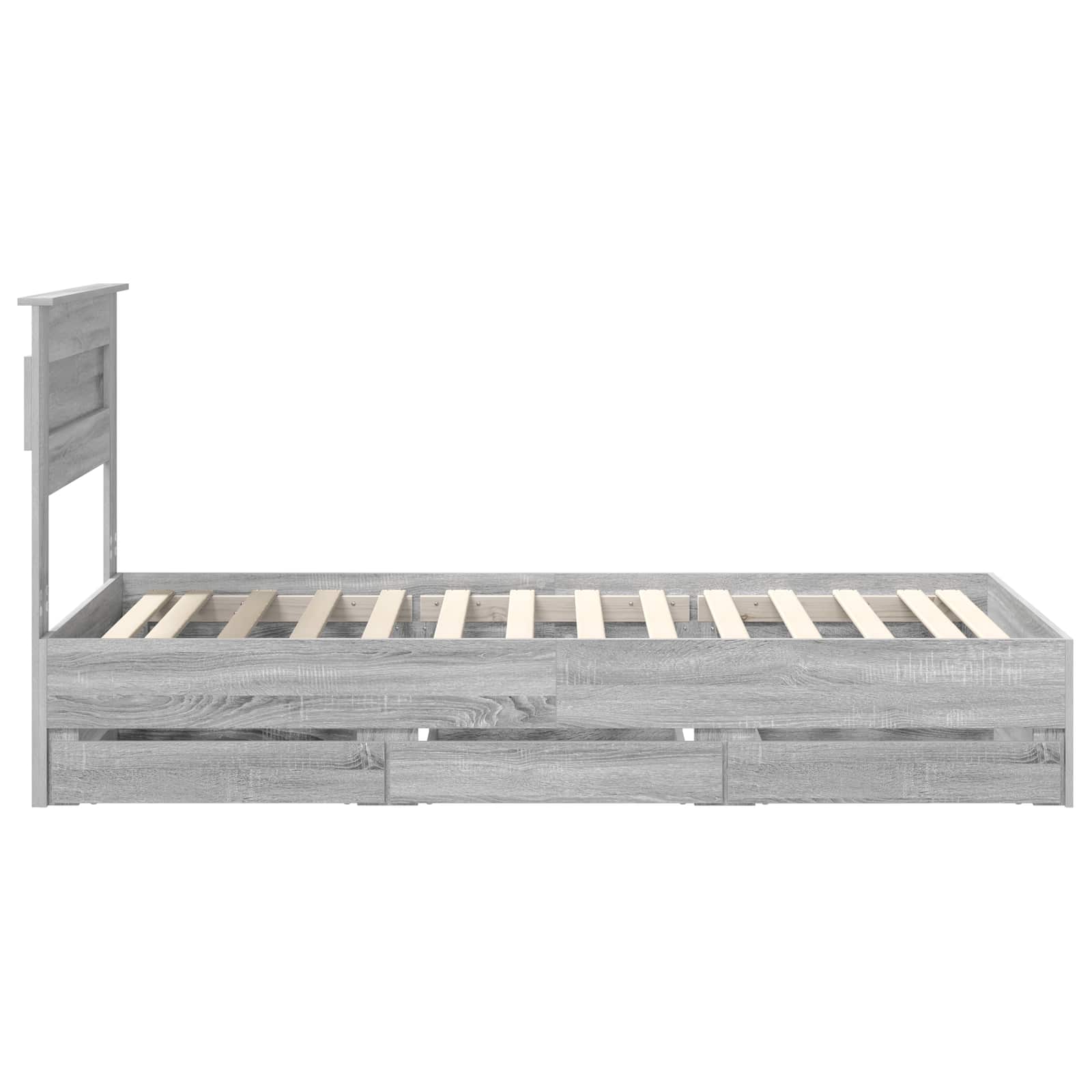 Bedframe met lade Grijs Sonoma 75 x 190 cm Ingenieurshout