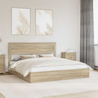Storage Bed with Drawer Sonoma Oak 180 x 200 cm Engineered Wood
