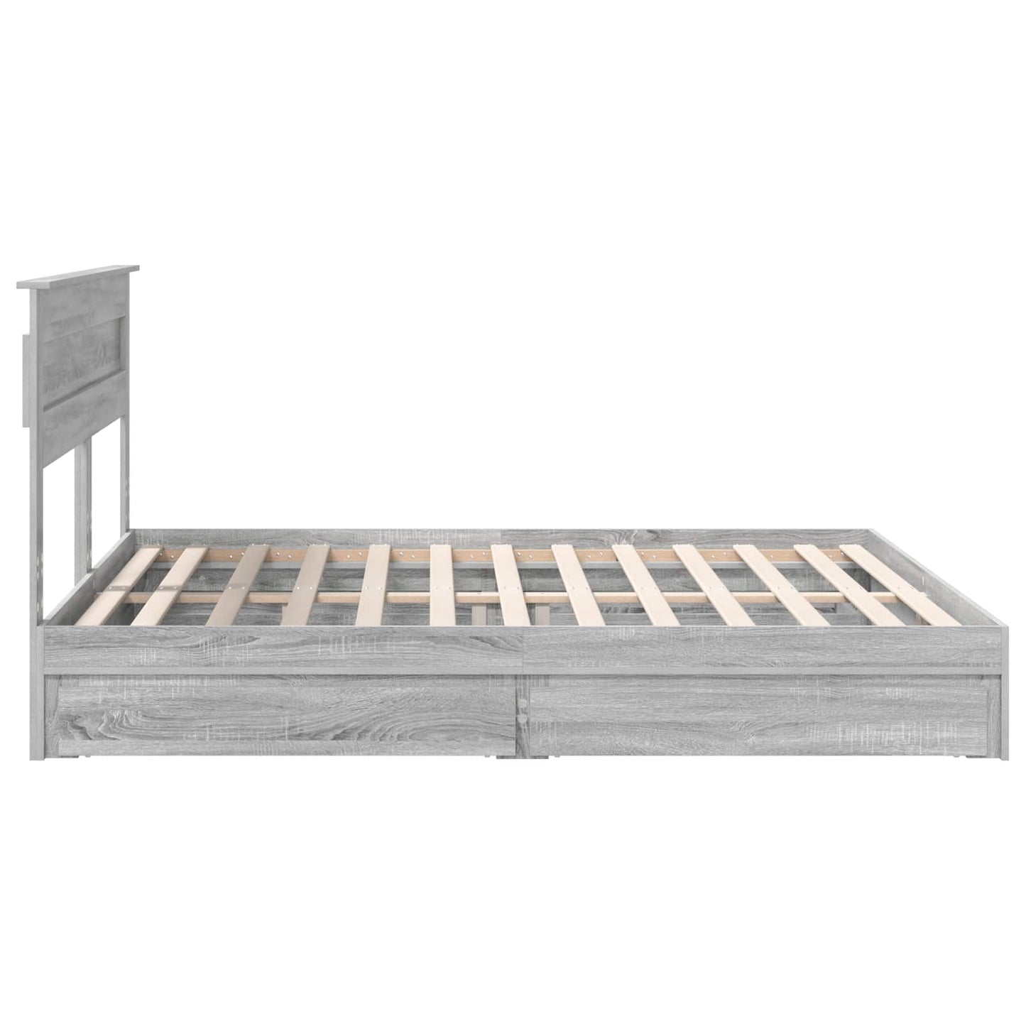 Bedframe met lade Grijs Sonoma 180 x 200 cm Bewerkt hout