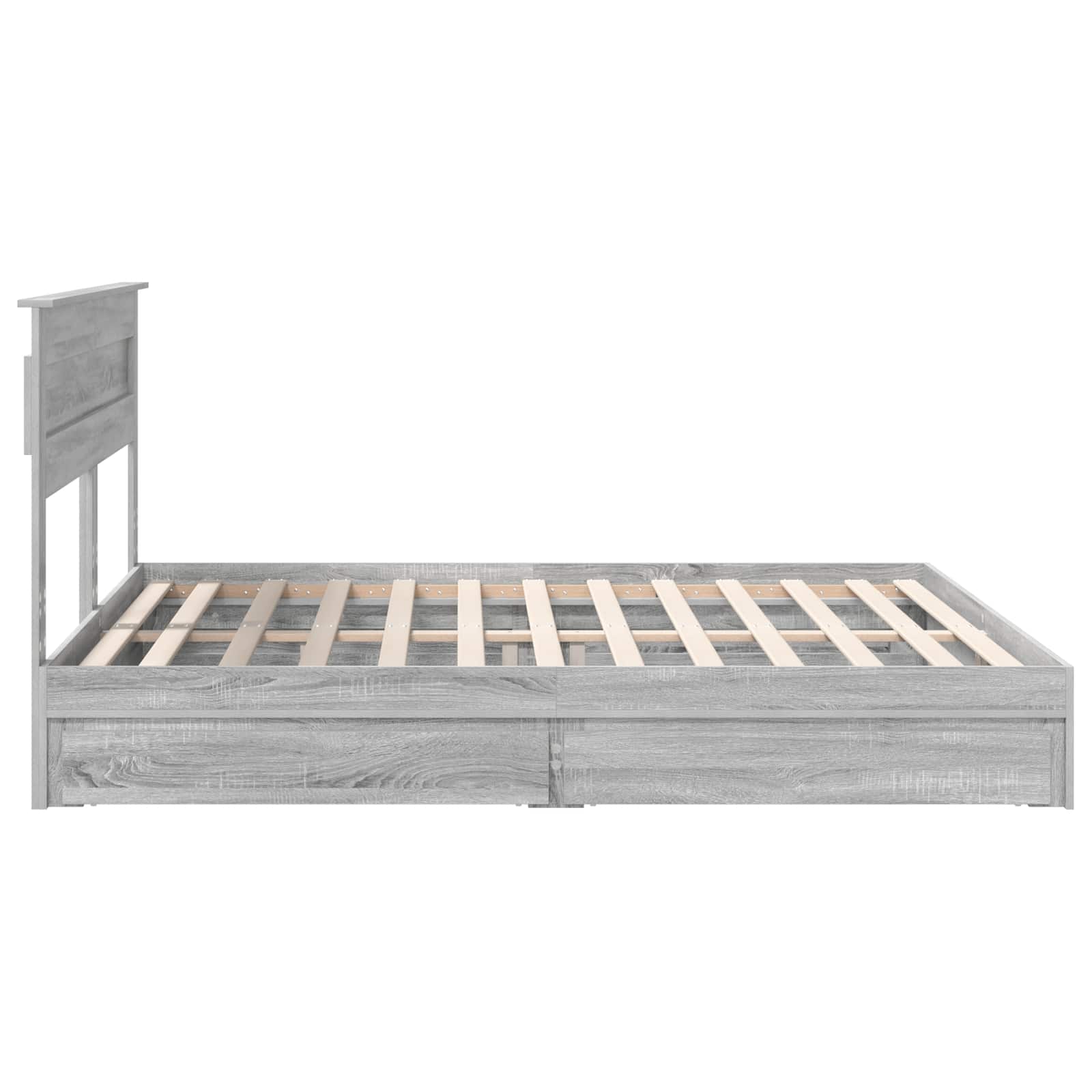 Bedframe met lade Grijs Sonoma 180 x 200 cm Bewerkt hout