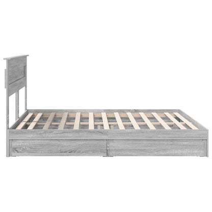 Bedframe met lade Grijs Sonoma 180 x 200 cm Bewerkt hout