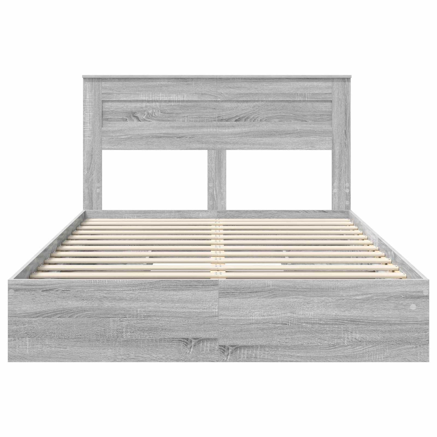 Bedframe met lade Grijs Sonoma 160 x 200 cm Bewerkt hout