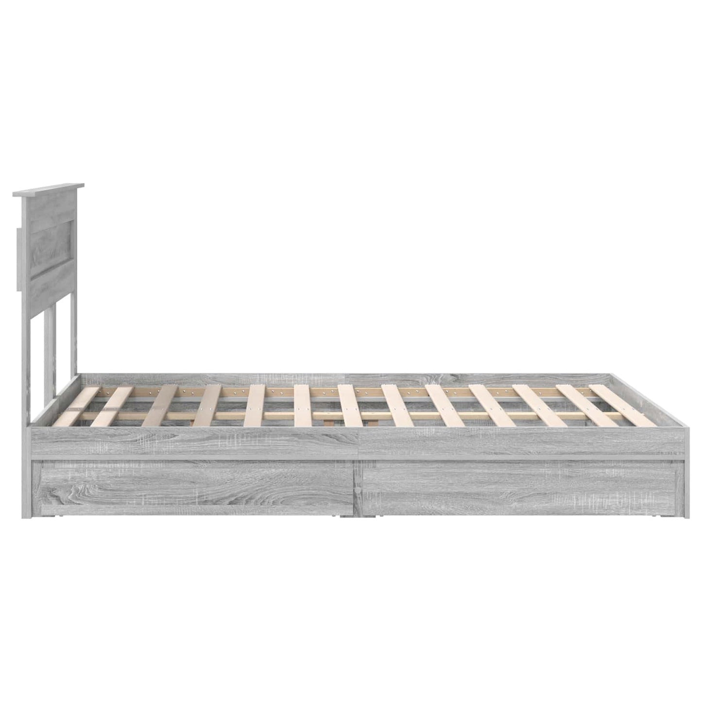 Bedframe met lade Grijs Sonoma 160 x 200 cm Bewerkt hout