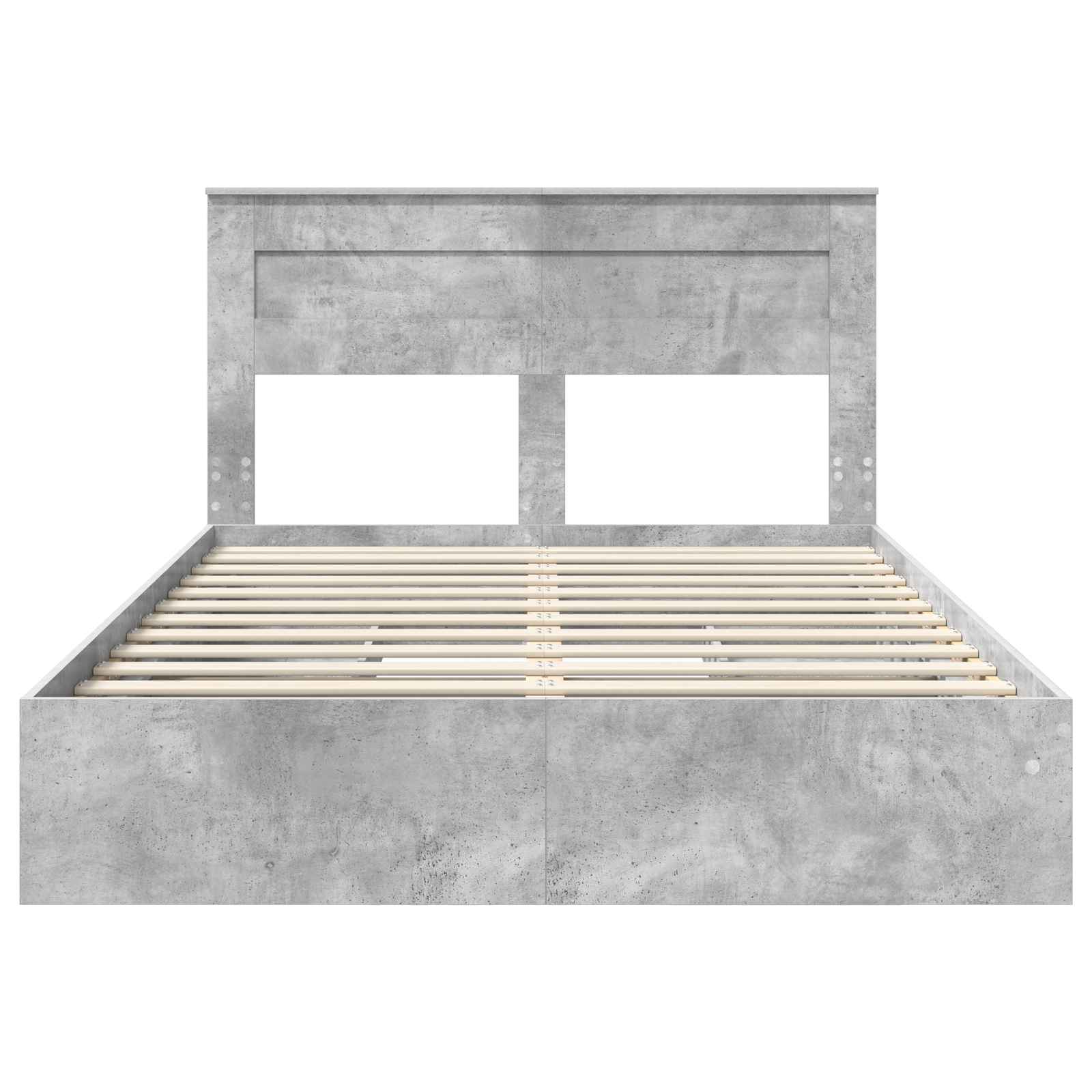 Bedframe met lade Beton Grijs 150 x 200 cm Bewerkt hout