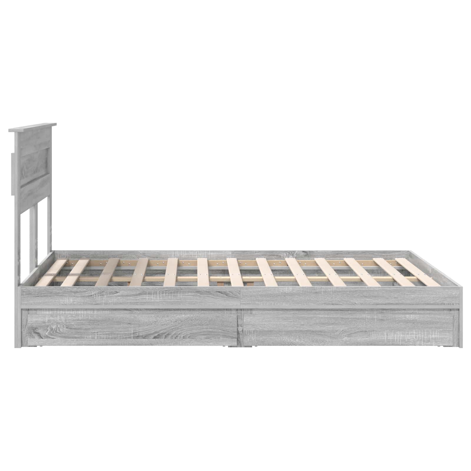 Bedframe met lade Grijs Sonoma 150 x 200 cm Bewerkt hout