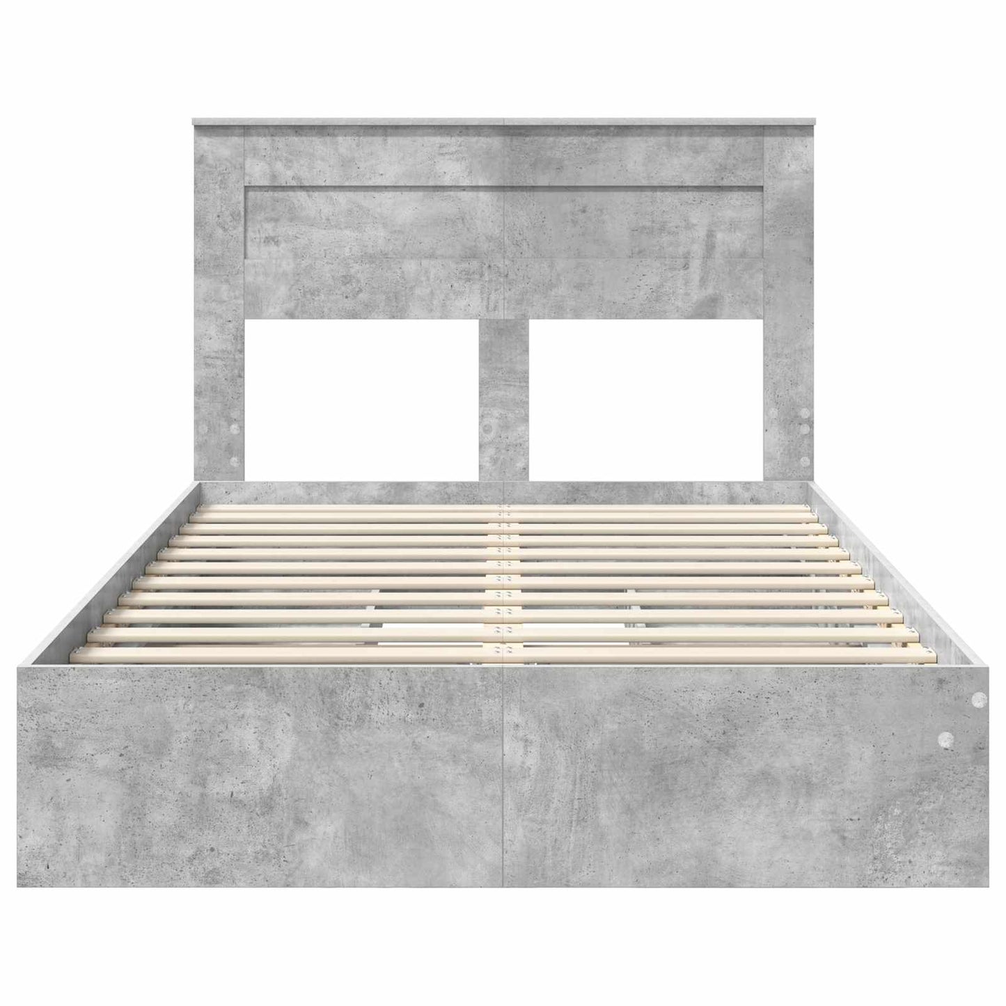Bedframe met lade Beton Grijs 135 x 190 cm Bewerkt hout