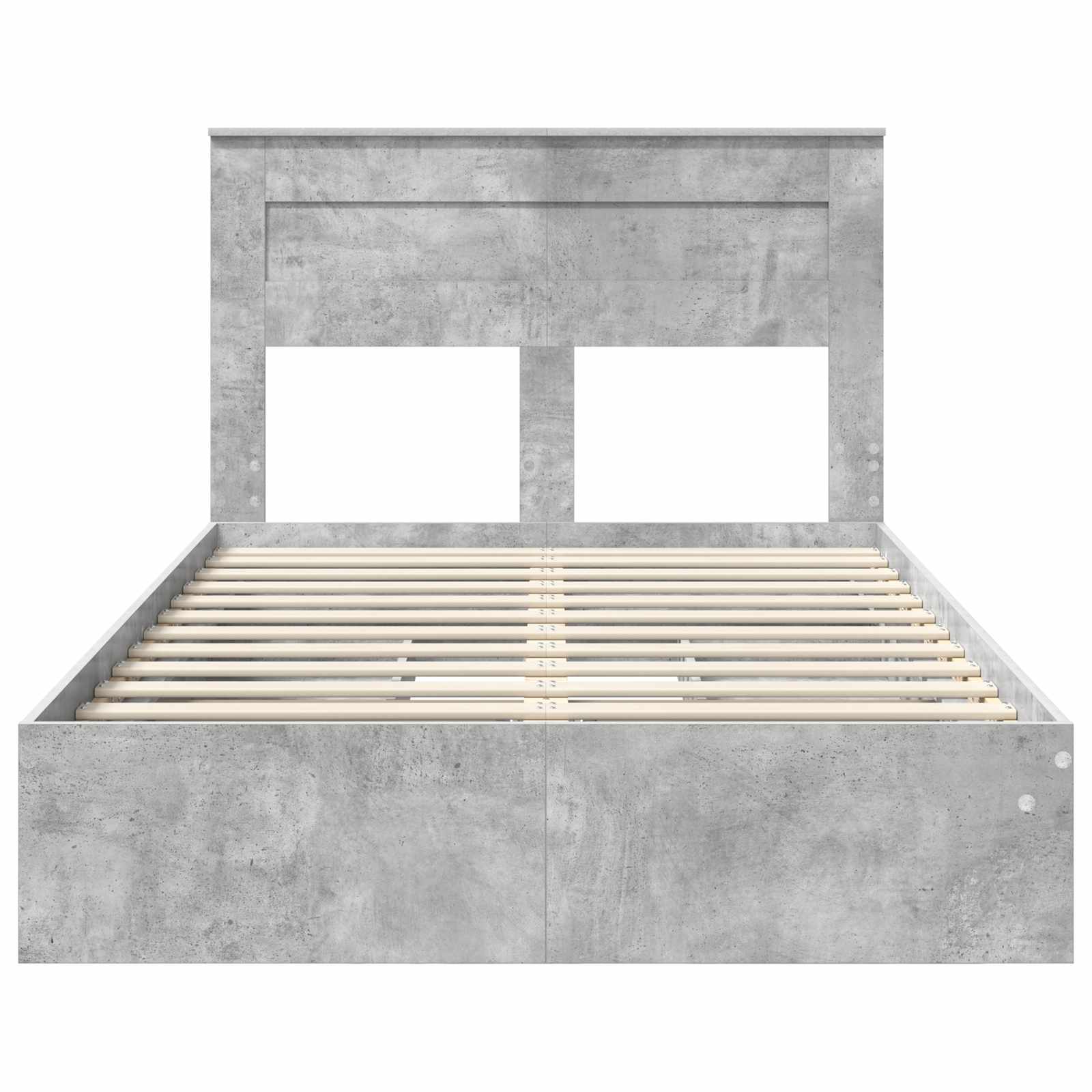 Bedframe met lade Beton Grijs 135 x 190 cm Bewerkt hout