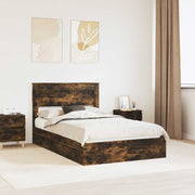 Opbergbed met lade 135x190 cm gerookt eiken