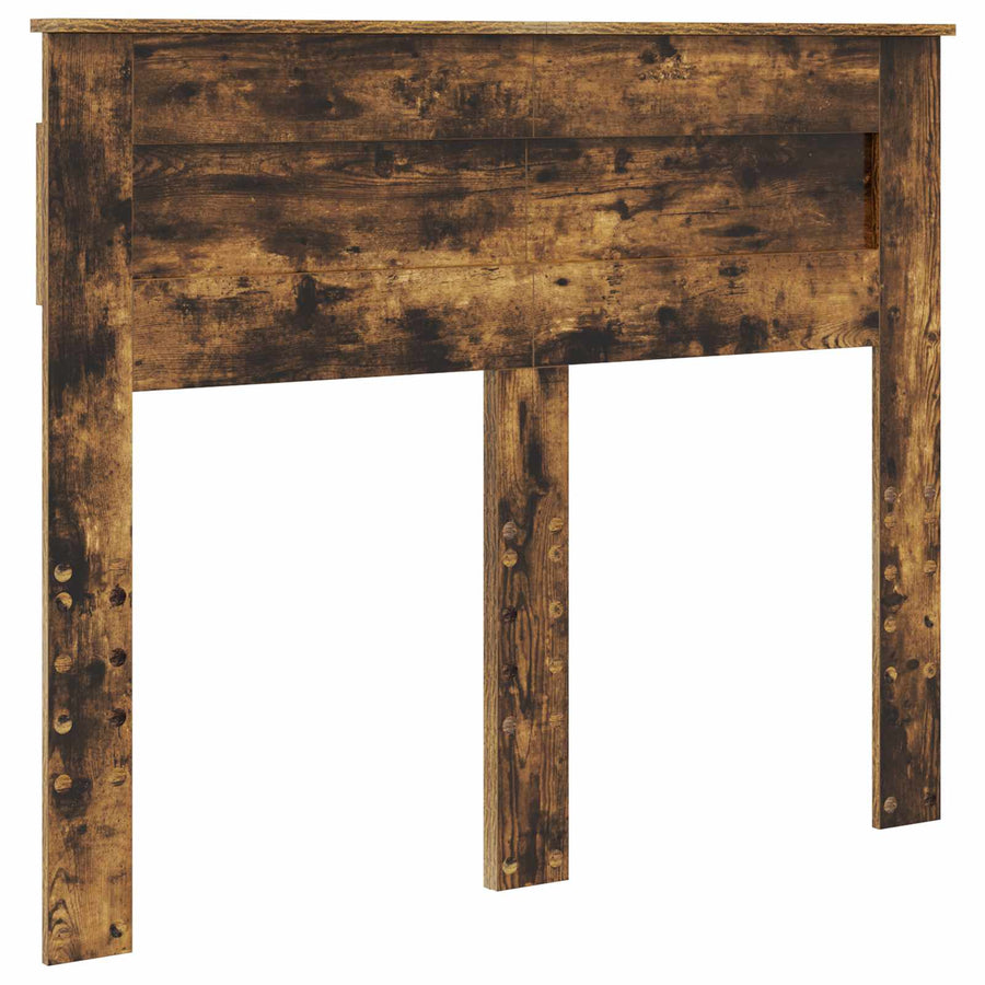 Bedframe met lade Gerookt eiken 135 x 190 cm Bewerkt hout