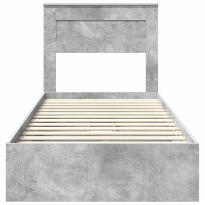 Bedframe met lade Beton Grijs 90 x 190 cm Bewerkt hout