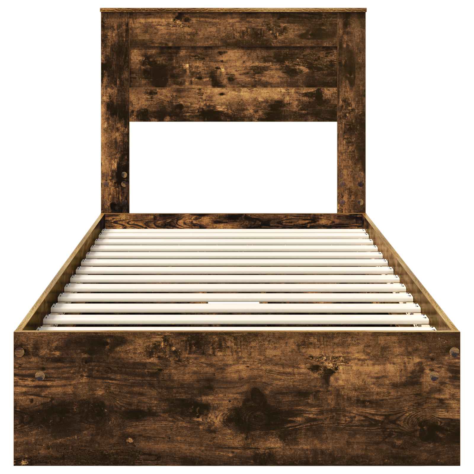 Bedframe met lade Gerookt eiken 90 x 200 cm Bewerkt hout
