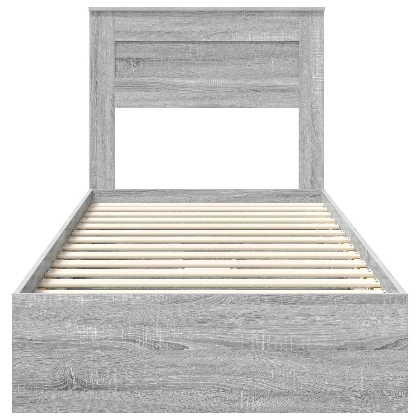 Bedframe met lade Grijs Sonoma 90 x 200 cm Bewerkt hout