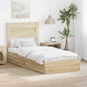 Opbergbed hoofdeinde Sonoma eiken 75x190 cm