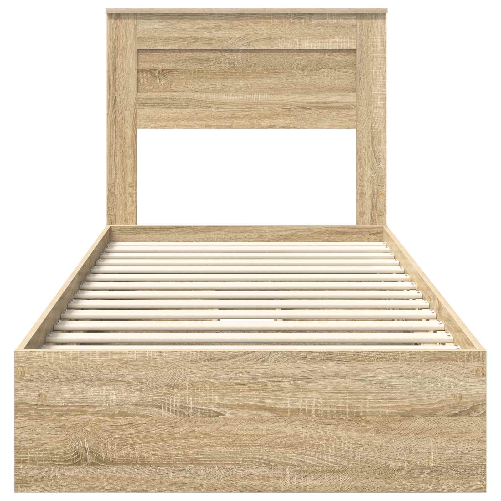 Bedframe met lade Sonoma Eiken 75 x 190 cm Bewerkt hout