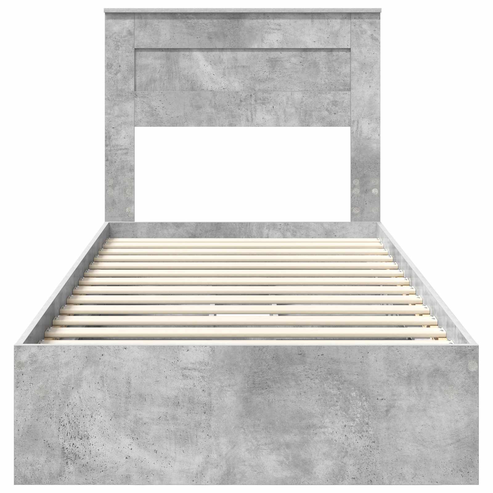 Bedframe met lade Beton Grijs 75 x 190 cm Bewerkt hout