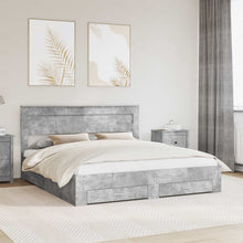 Bedframe met lade met hoofdeinde met opslag Bewerkt hout