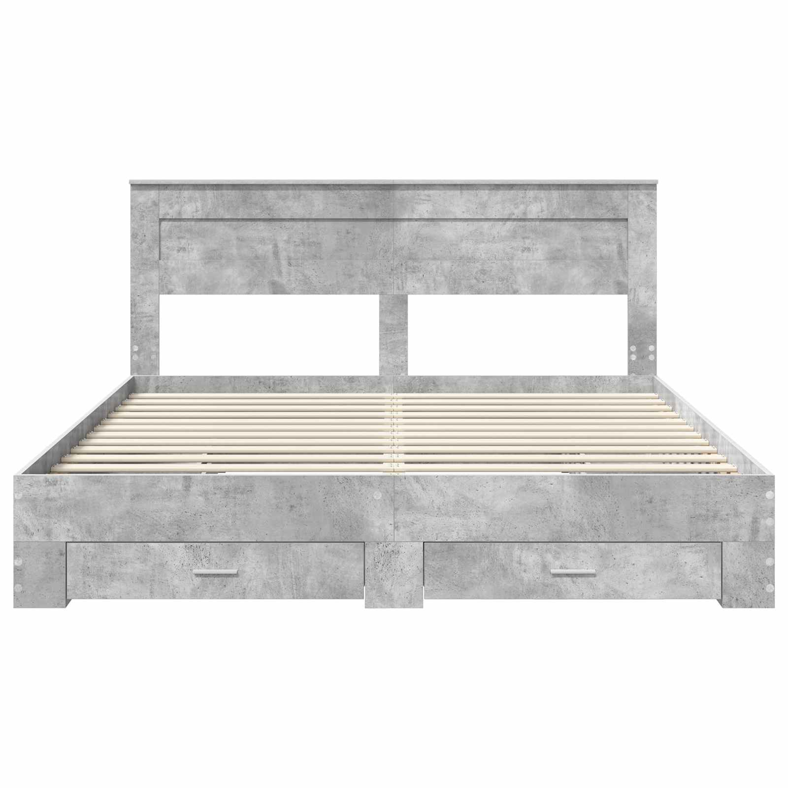 Bedframe met lade met hoofdeinde met opslag Bewerkt hout