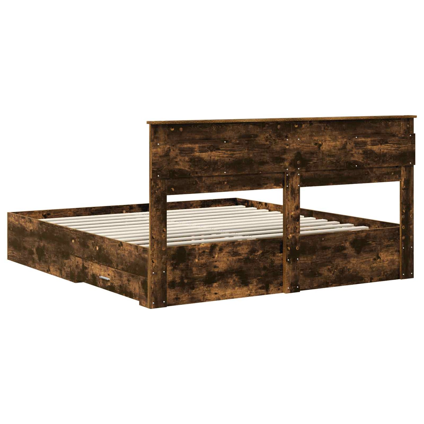 Bedframe met lade met hoofdeinde met opslag Bewerkt hout