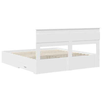 Bedframe met lade met hoofdeinde met opslag Bewerkt hout