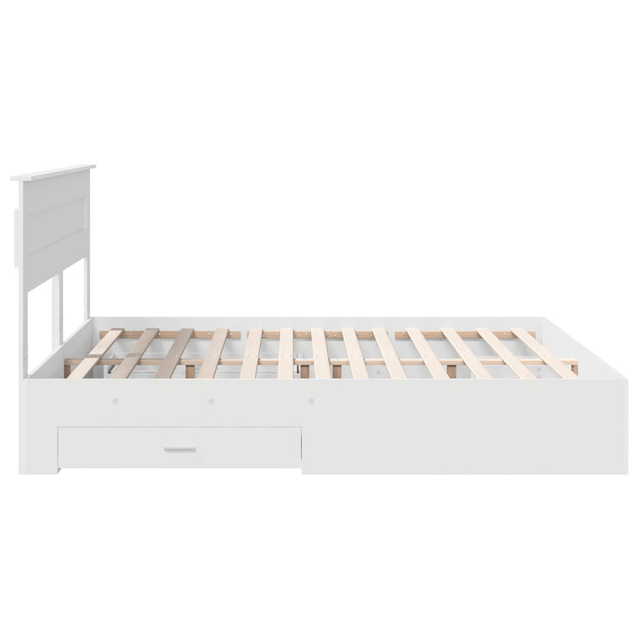 Bedframe met lade met hoofdeinde met opslag Bewerkt hout
