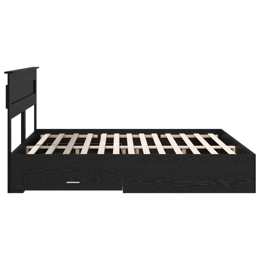 Bedframe met lade met hoofdeinde met opslag Bewerkt hout