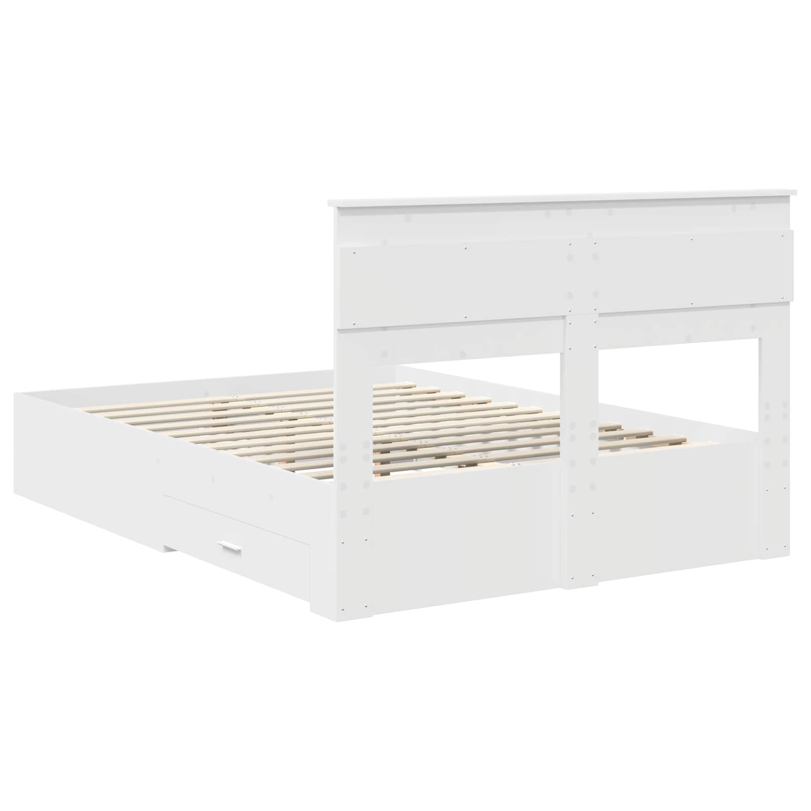 Bedframe met lade met hoofdeinde met opslag Bewerkt hout