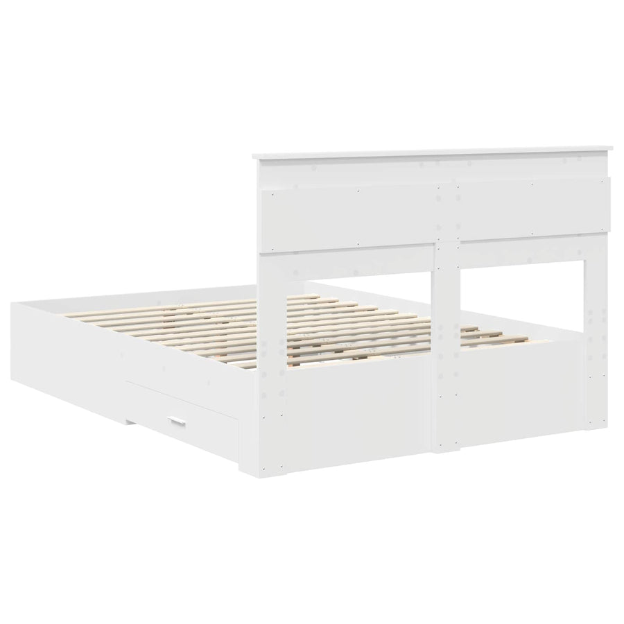 Bedframe met lade met hoofdeinde met opslag Bewerkt hout