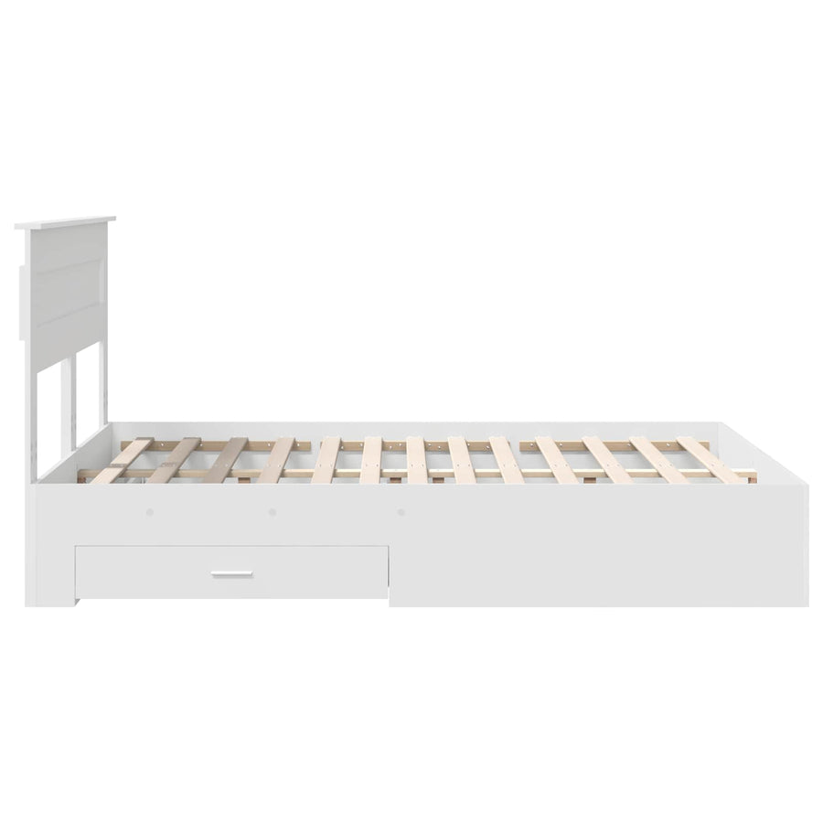 Bedframe met lade met hoofdeinde met opslag Bewerkt hout