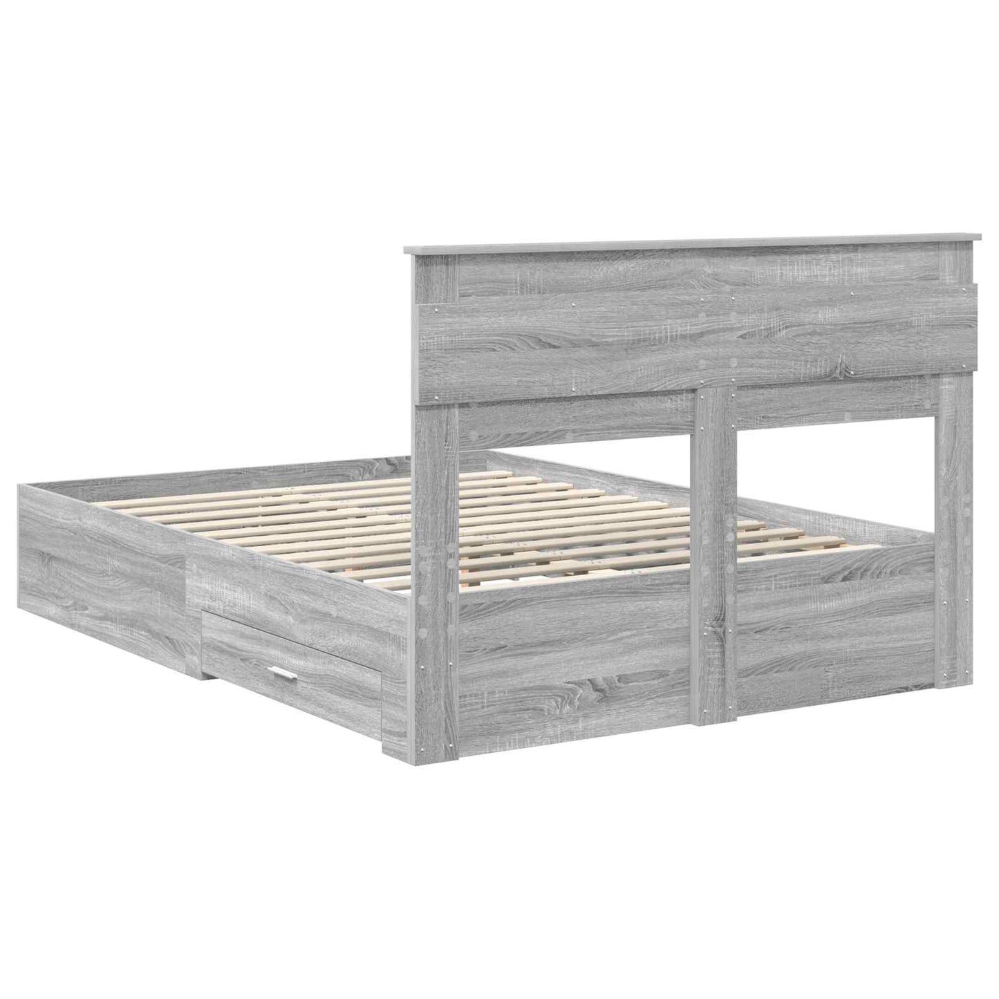 Bedframe met lade met hoofdeinde met opslag Bewerkt hout