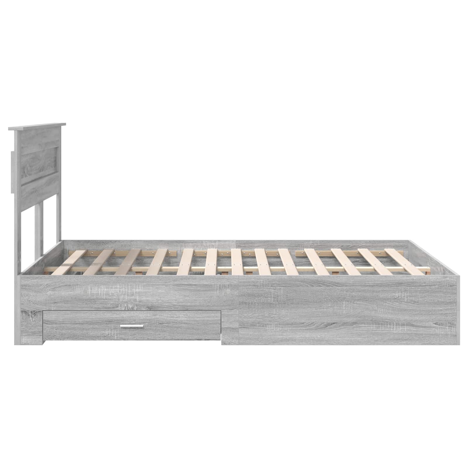 Bedframe met lade met hoofdeinde met opslag Bewerkt hout