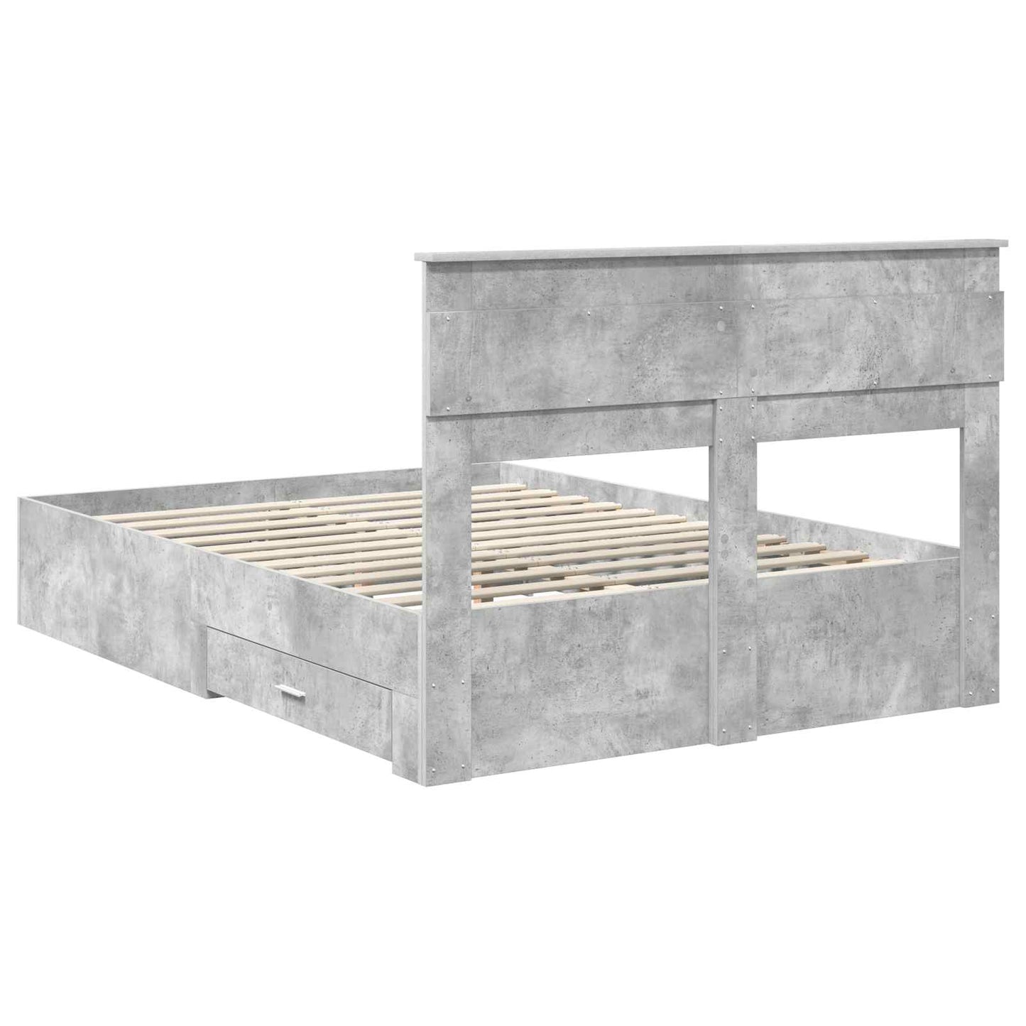 Bedframe met lade met hoofdeinde met opslag Bewerkt hout